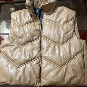 Leather like vest